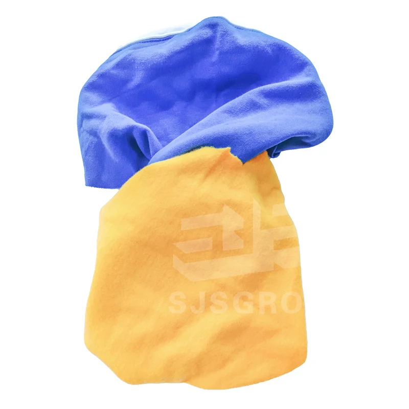 Reclaimed Wiping Rags Cotton 90% Clean Clothes Used Cloth Cut pieces Recycled Colored Fleece