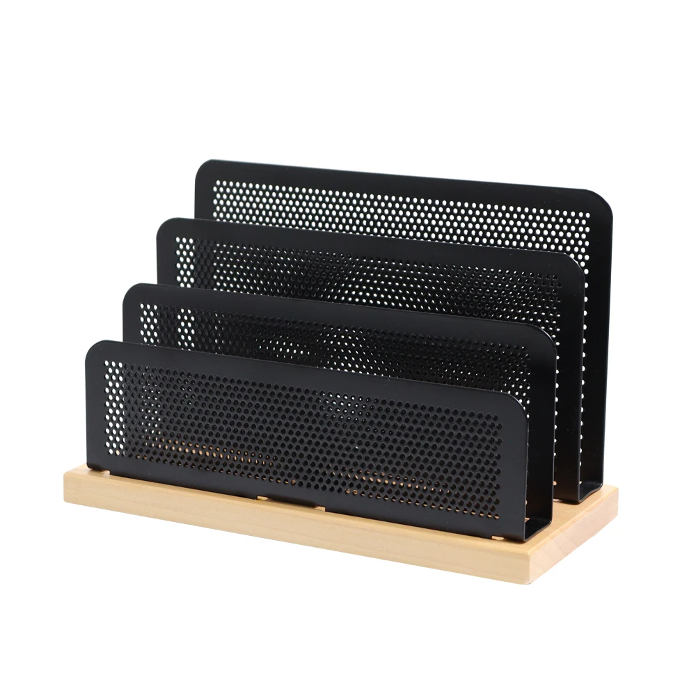 Desk accessories storage file Office File organizer 3 parts metal mesh Letter Holder
