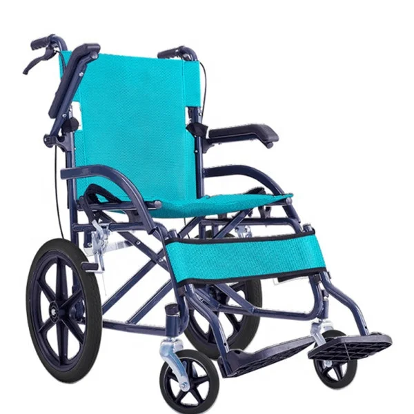 HY-P-015 Medical Foldable Reclining Patient Aluminium Wheelchair for Disabled Special Elderly Manual Standard Steel Wheelchair