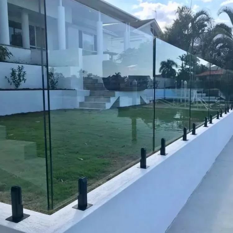 glass guardrail High Quality Outdoor Aluminium Glass Screen Handrail Cheaper Price Balustrade Aluminum Glass Railing Balcony