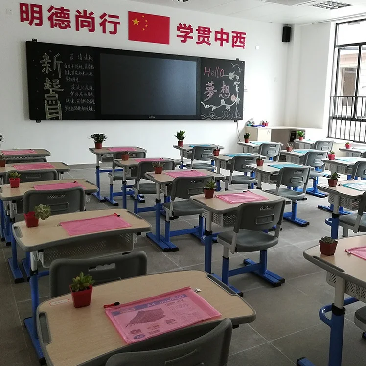 Стол и стулья для чтения в классе регулируемый стол одного школьного использования стул школьной