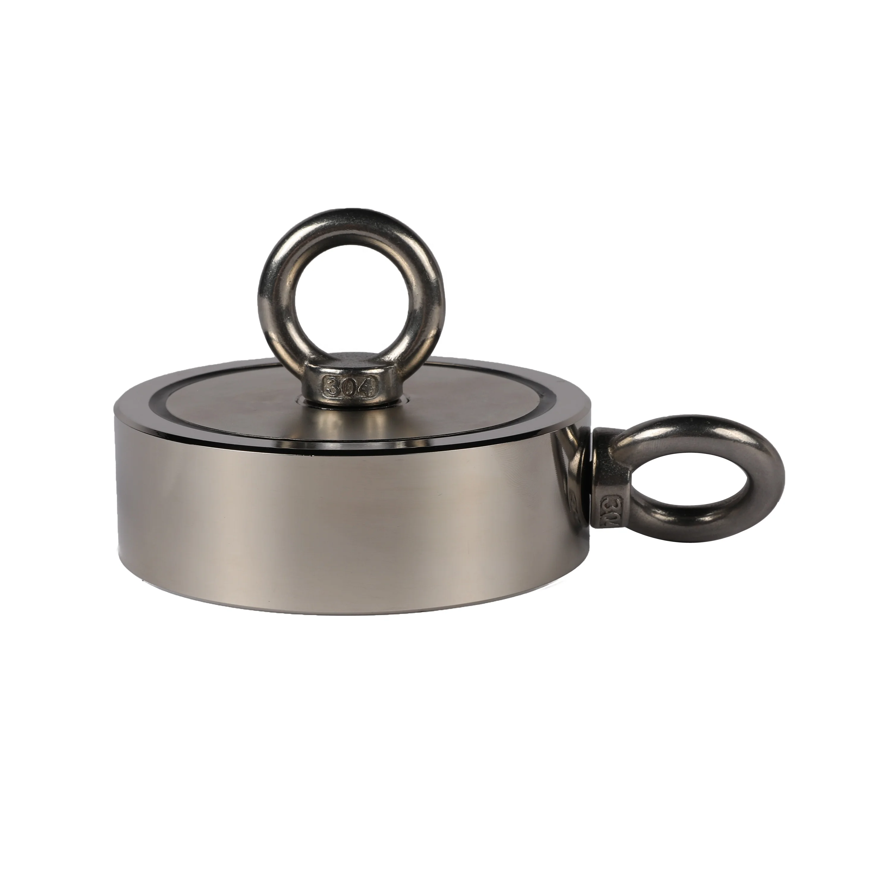 Double side D60 mm145 kg /320 lbs super strong neodymium magnet for fishing with case