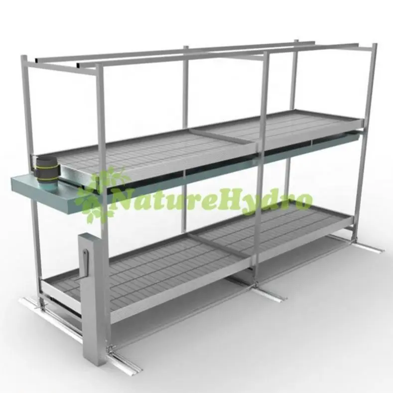 
Garden greenhouses hydroponic grow tray mushroom rack growing shelves rack prices mobile vertical racking for farming 