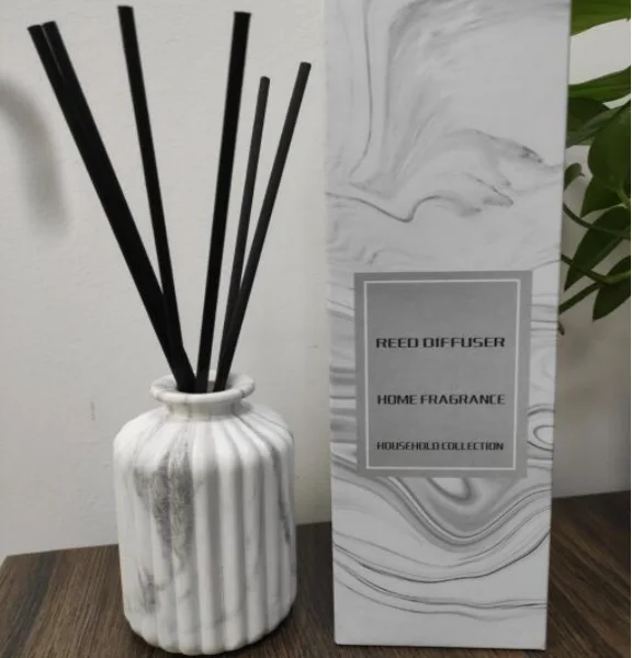 Wholesale 150ml Luxury Marbling Reed Diffuser Air Freshener With Glass Bottle For Home Hotel Office