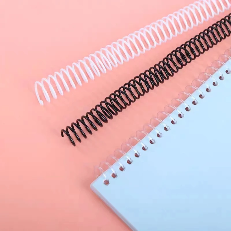 High Quality PVC Spiral Coil Binding Environmentally Friendly Office Supplies Made from Paper and PET Ring Pattern