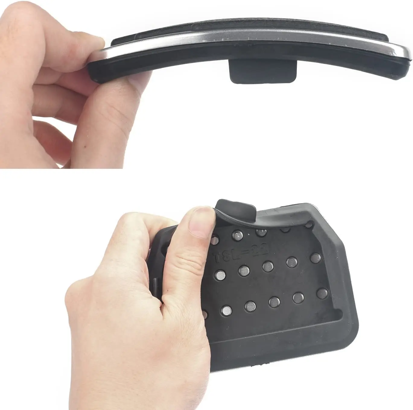 Non-Slip Performance Aluminum Brake & Accelerator Foot Pedal Pads Set Pedal Cover for Tesla Model Y Model 3 2024 Highland