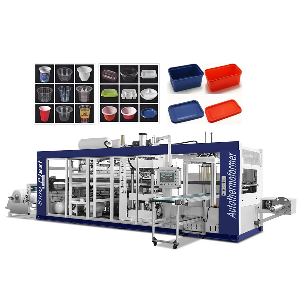 Fully automatic Thermoformer Plastic food tray forming machine for salad clamshell making Automatic Thermoforming Machine
