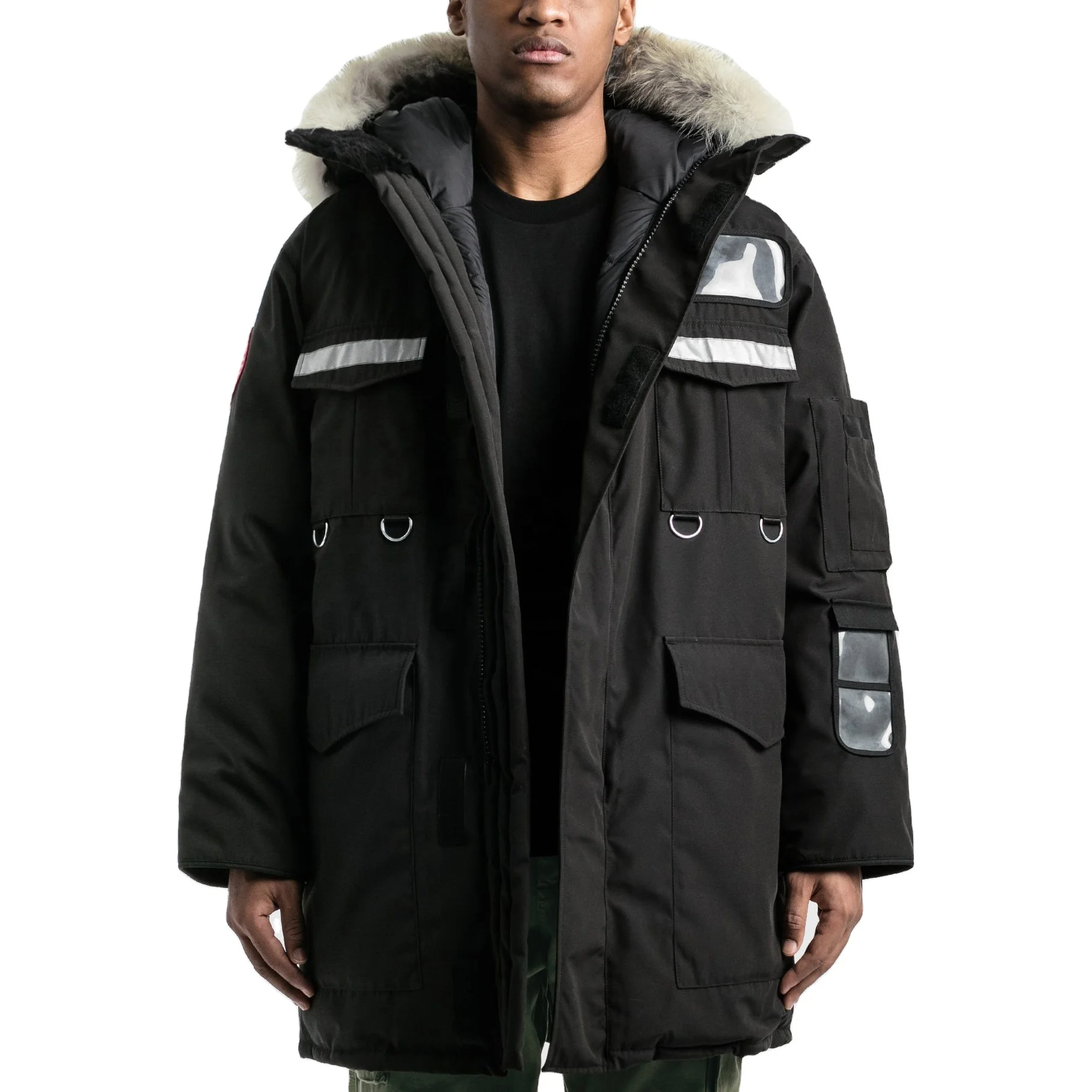 
2020 customized new man tailored goose parka mens canda parka goose black parka 