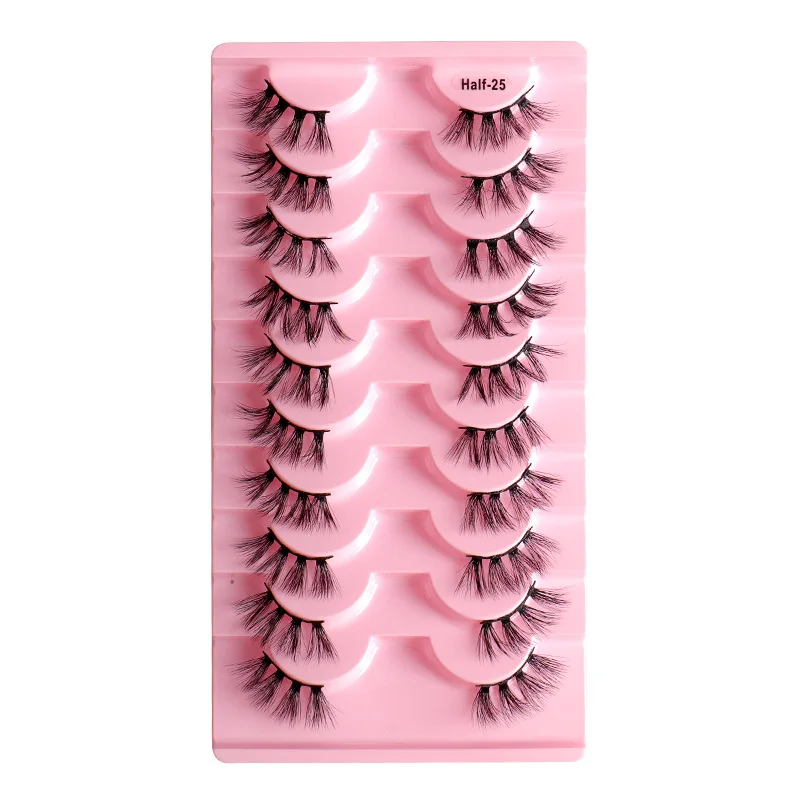 Vegan 100% Handmade Natural Artificial Plant Fiber False Lashes Faux Full Strip Eyelashes