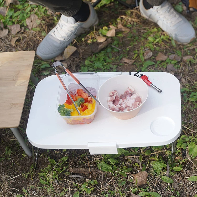 foldable picnic basket with lid table Portable Folding Collapsible plastic picnic camping basket storage box with lid