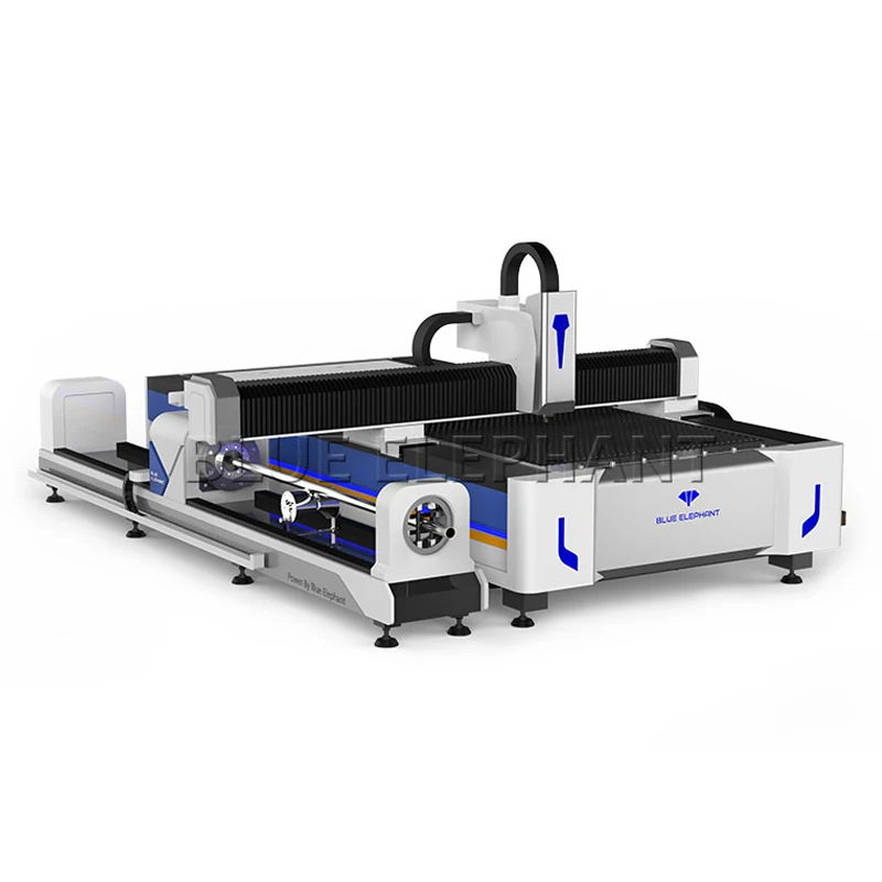 New design fiber laser cutting machine manufacturer for Metal pipe and plate Dual Use machine