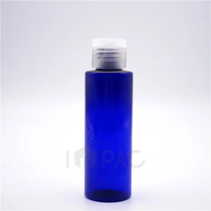 dark blue plastic hand sanitizer gel empty bottle 60ml container with flip top cap