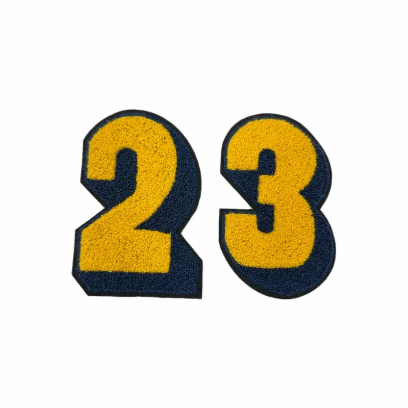 Chenille Tackle Twill Fabric for Embroidery Telephone digital patchs For Jersey Sports Wear  iron on cnstom patches