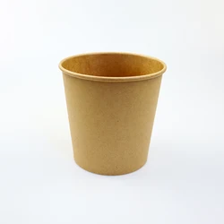Disposable Kraft/Plain White To Go Soup Bowl Paper Soup Cups Packaging Kraft Paper Cup
