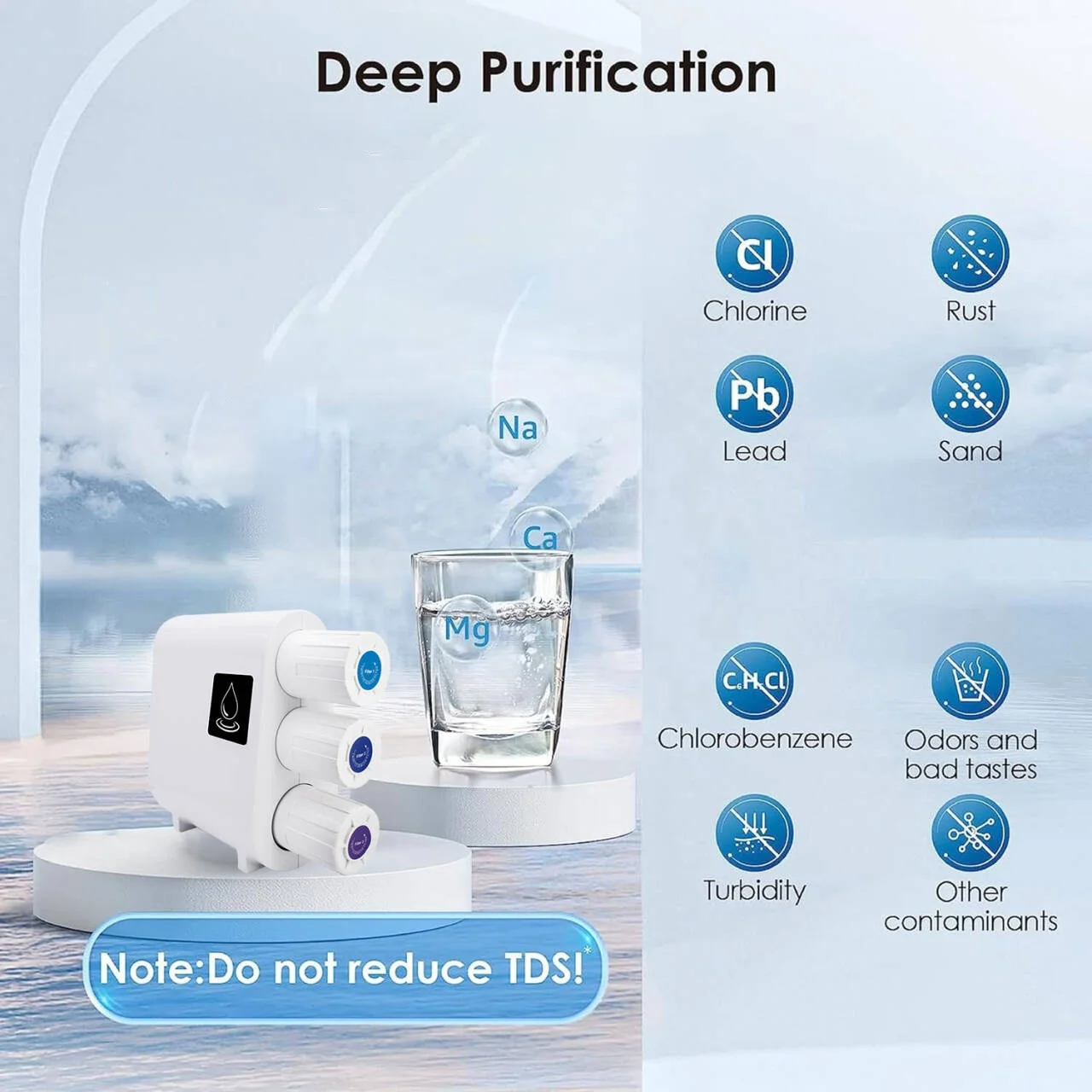 Очистка домашней кухни под раковиной фильтр для очистки воды очиститель питьевой машина