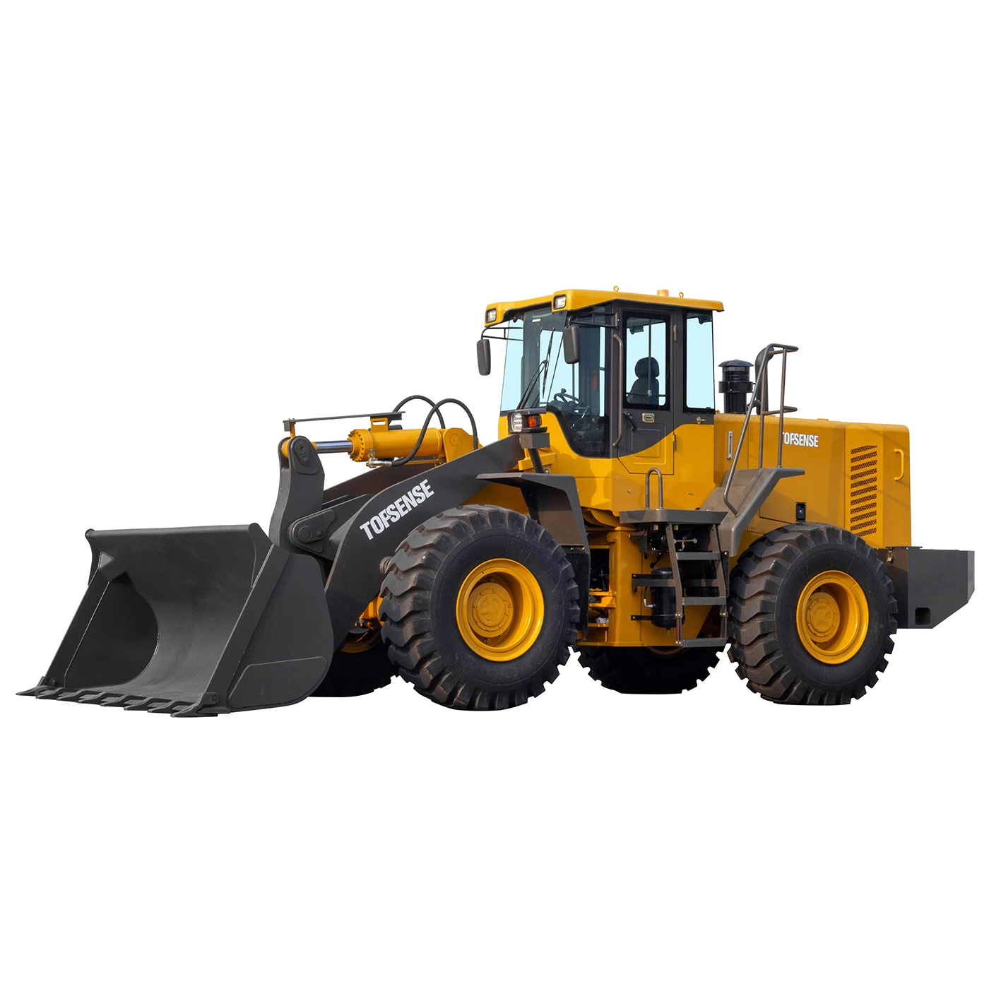 Small Diesel Hydraulic 5 Ton Backhoe Four Wheel Drive Multi Functional Loader for Construction