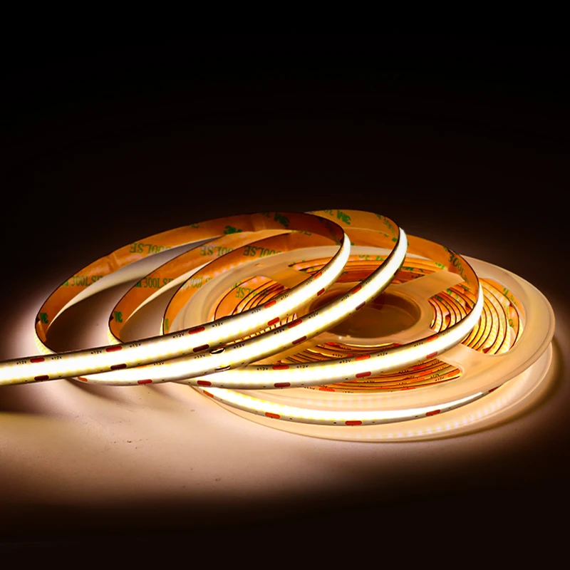 Cob Led Strip  480 Leds/M  3000K 4500K 6500K Mono Color 12V  24V Flexible Cob Uniform Light Strip Stair Light
