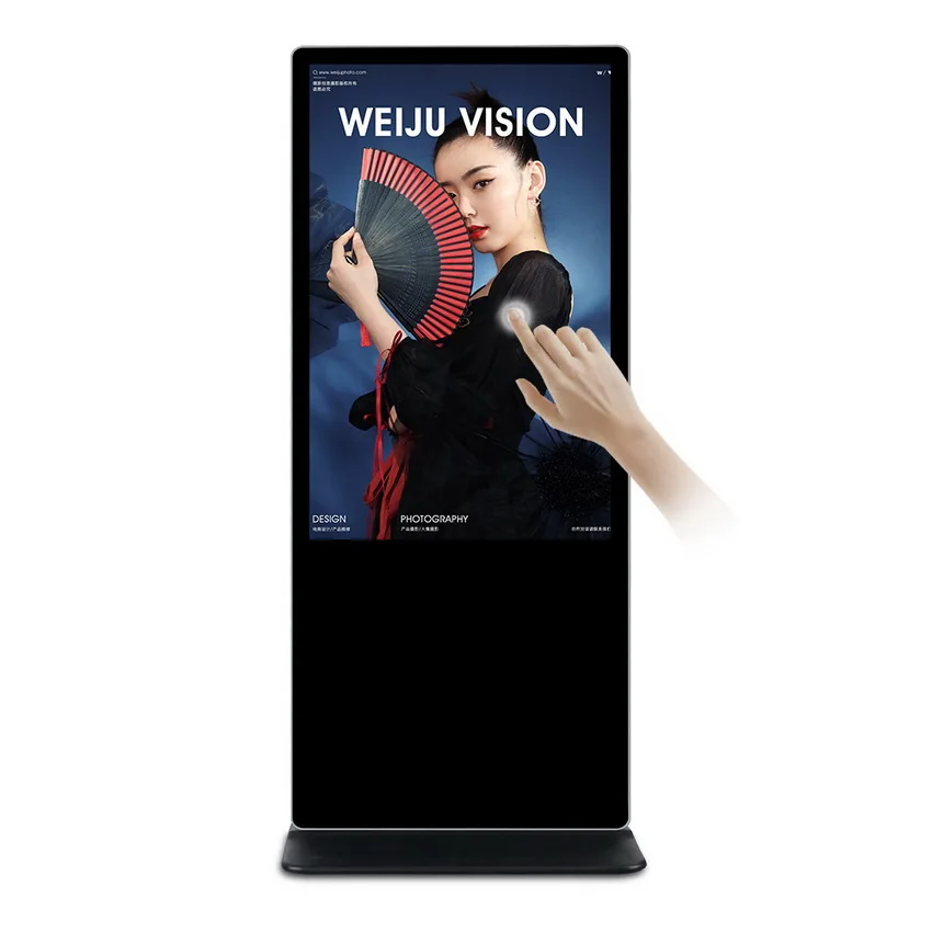 commercial display 55 inch floor standing touch screen kiosk lcd advertising display totem