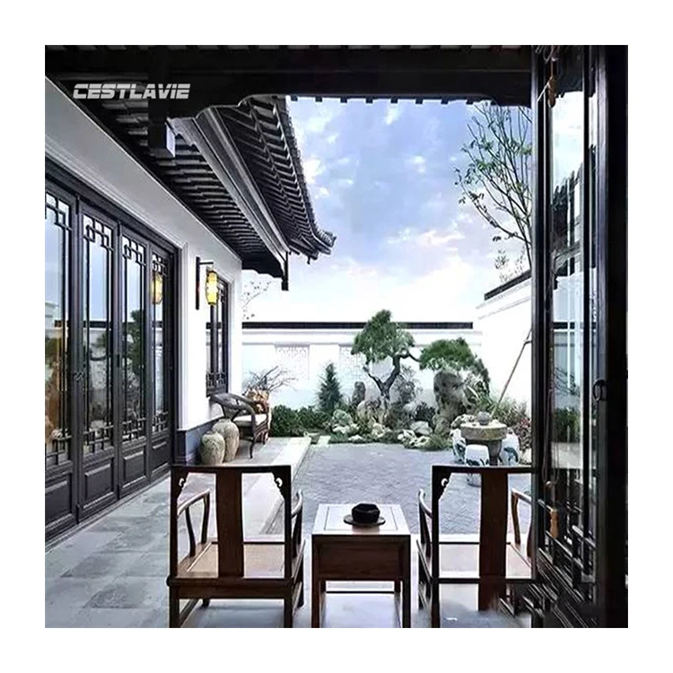Hot Sale OEM Manufacturer Ancient Chinese Architecture  Metal Frame Antique Doors And Windows