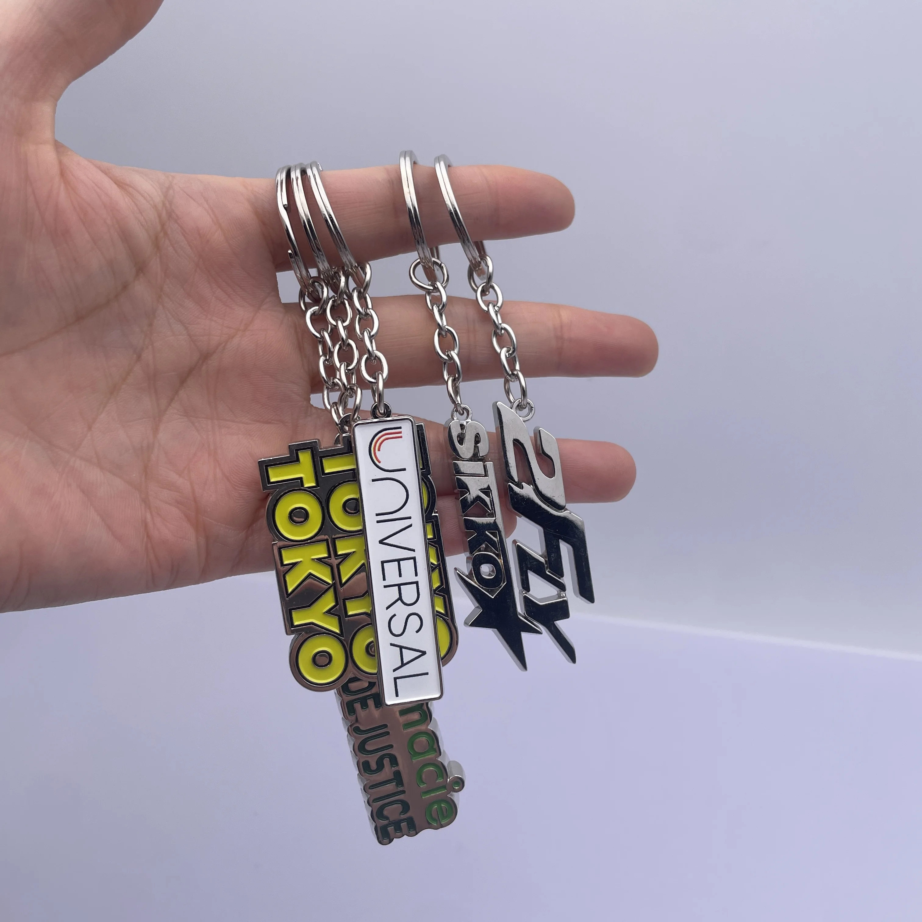 Manufacturers Wholesale Custom Metal Key Chain 2d 3d Company logo Letter Key Chain Custom Enamel Key Chain