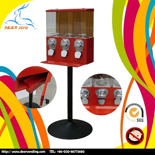 Coin and Token Payment Chewing Gum Vending Machine for Rental Use
