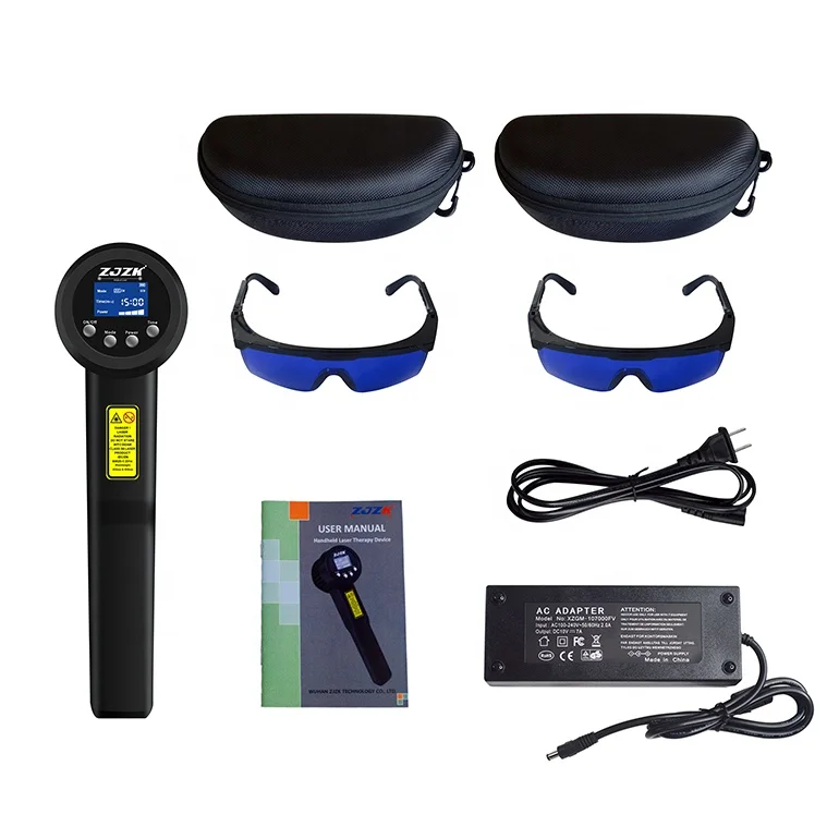 ZJZK 650nm 808nm red infrared light 5000mW profesional cold laser 830 nm laser for headache