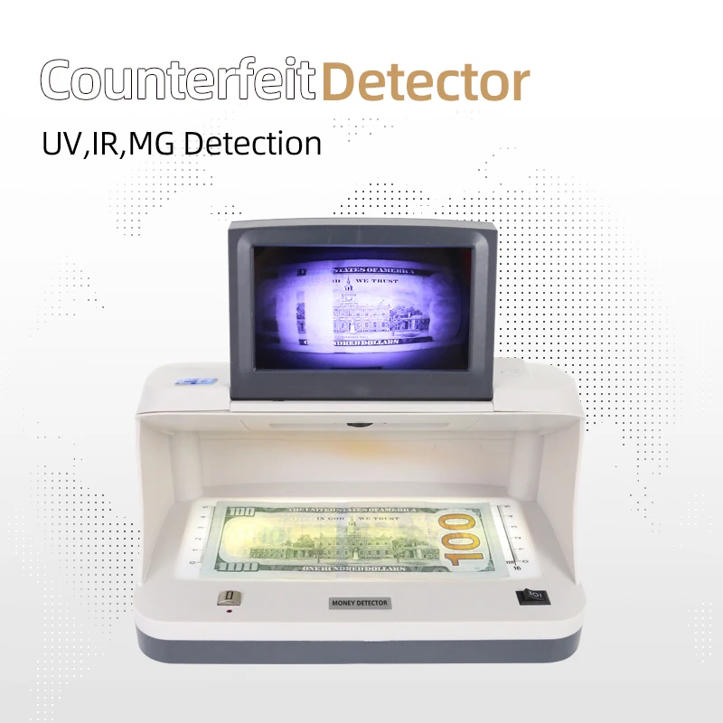 DC-2288-2 Portable 4IN1 banknote verification machine IR UV LED MG multi currency light function banknote verification machine