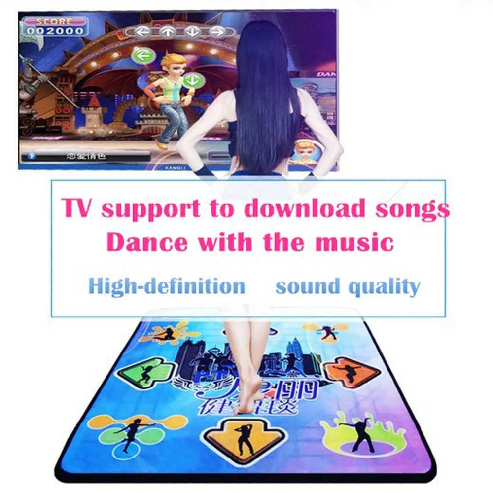 Non slip Dance Step Single Dance Mat Dancer Exercise Blanket TV Games Dance Pad Mat