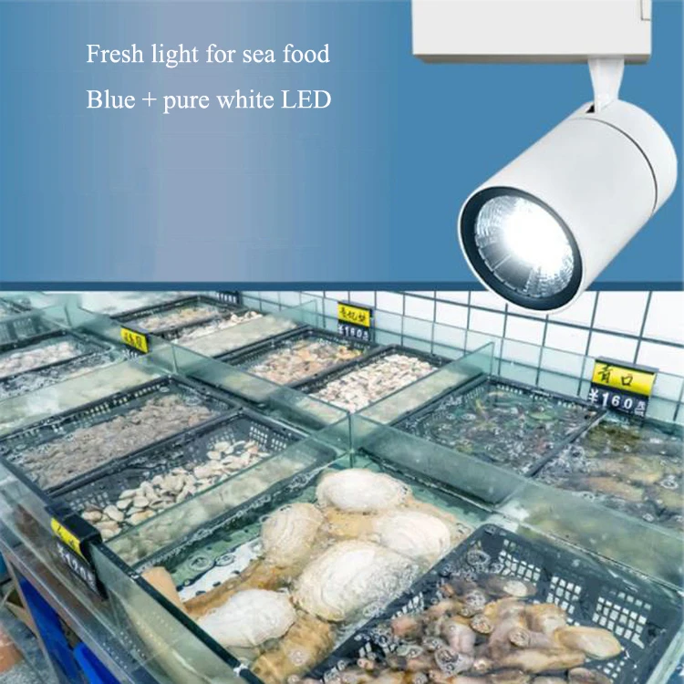Hot sales CE aluminum body 3 years warranty 25W 30W LED track light fresh light for meat vegetables fruit bread sea food