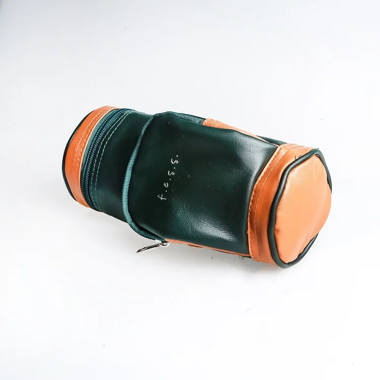 SOUL OF CIGAR leather golf travel cigar case holder with Bag Clip for cigar