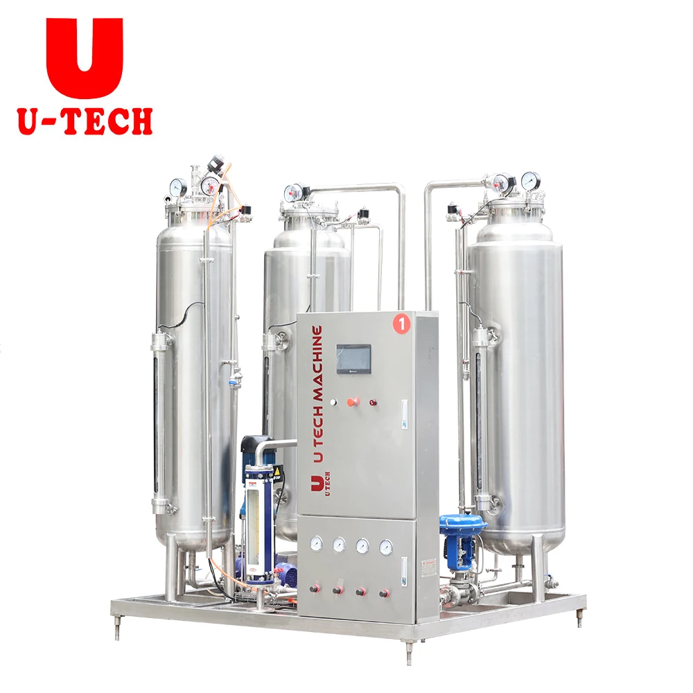 soft drinks energy beverage mixer industrial beverage co2mixer carbonated soft drinking mixer complete automatic mixer equipment