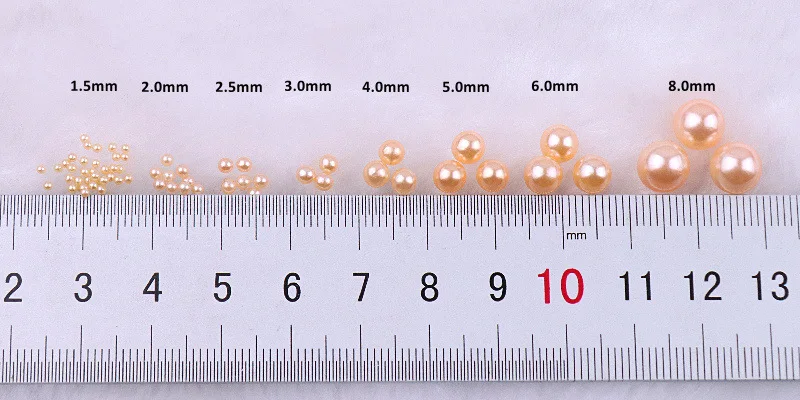 Customized 10g/bag Round Acrylic Pearls Beads Mixed Colors/Sizes beads 3/4/5/6/8mm ABS Imitation Pearls