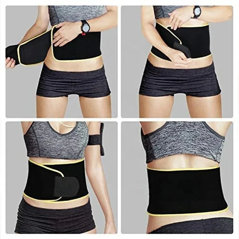 Fitness Gym Belt for Women Men Sauna Tummy Slimming Corset Sweat Waist Trainer Adjustable Body Shaper Reducing Shaping Girdles