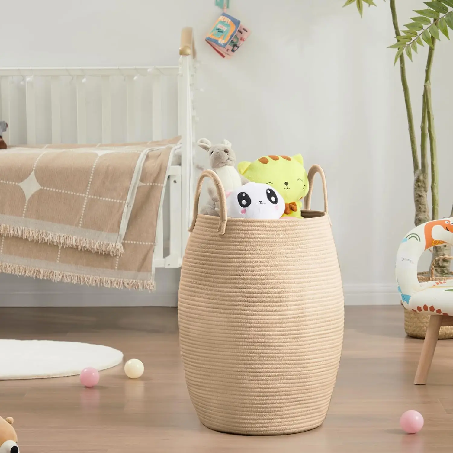 Xinyide Amazonquality Woven Laundry Hampe Rope Baskets Curved fish belly basket