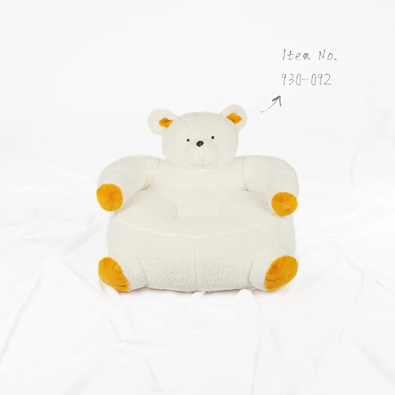 Decorative Modern Velvet Bear Plush Baby Chair Kids Children Sofa for Infant