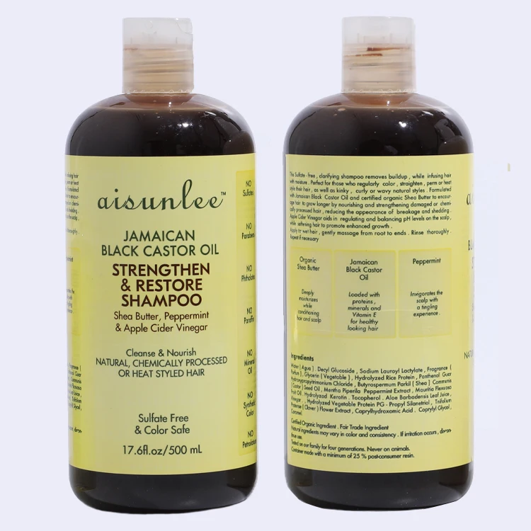 Shampoo Manufacturer Strengthen & Restore Hair Products Jamaican Black Castor Oil Shampoo Conditioner