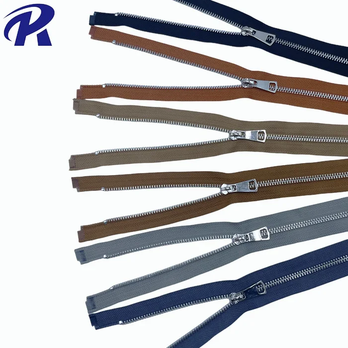 Factory custom wholesale 3#5#8# gold teeth zipper metal closed zipper