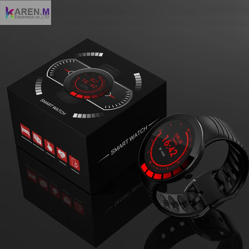 Smartwatch With Blood Pressure And Heart Rate Waterproof Step Counter CE Polish Language Smart Watch