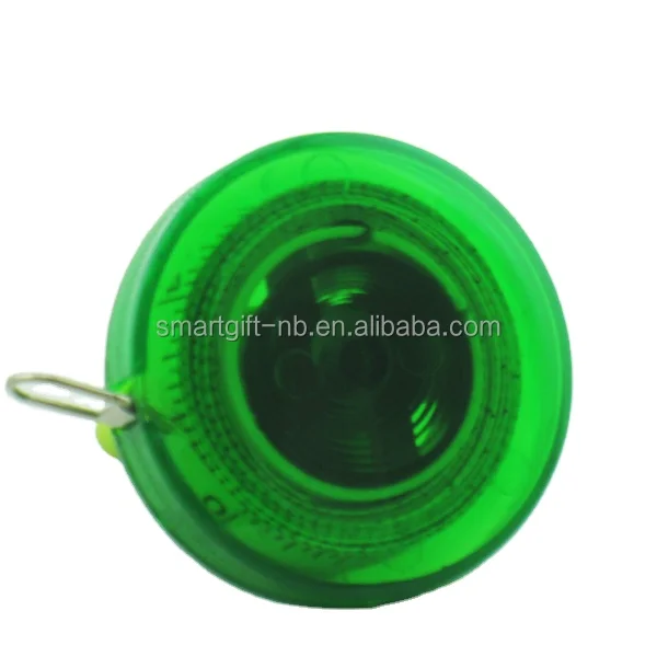 mini round transparent plastic body measure tape with key ring 1.5 meter fiber tape measure