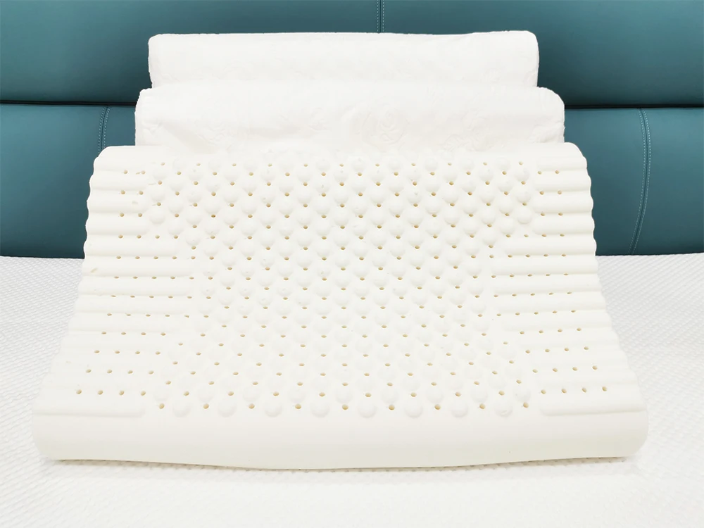 
Amazon hot sale Adult Elder Healthy ComfortableSoft Cover Head Support Comfortable Healthy Sleeping Natural Latex Pillow 