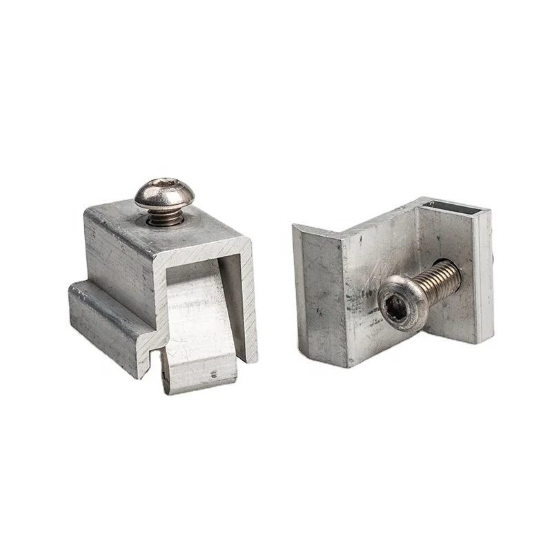 aluminum block Wholesale 4mm-9mm solar panel module mounting mid powder clamp and
