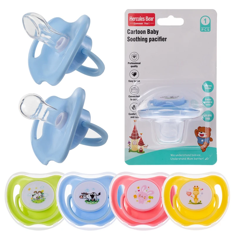 Wholesale customized Soothing pacifiers made silicone material without bisphenol A with dust covers