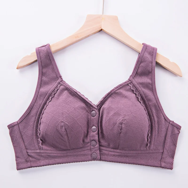Dropshipping Pegnant Woman Solid Color Front Open Gather Push Up Wireless Sleep BreastFeeding Lactation Maternity & Nursing Bras