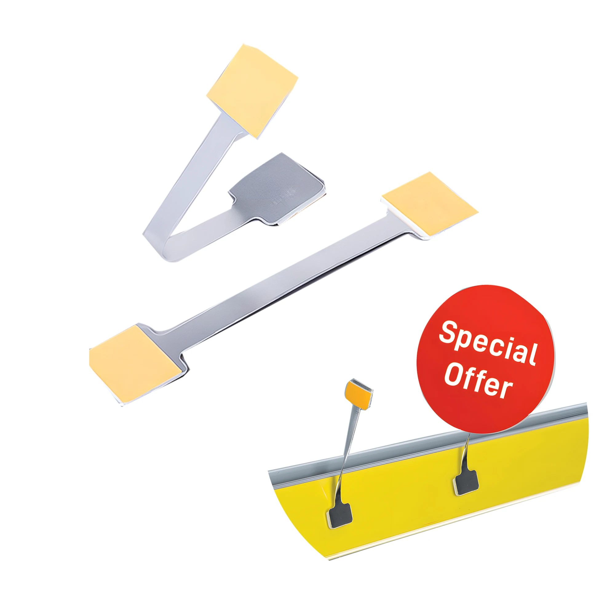 Custom Size Plastic PVC Swing Strip Display Printed Shelf Wobbler for Supermarket Advertising