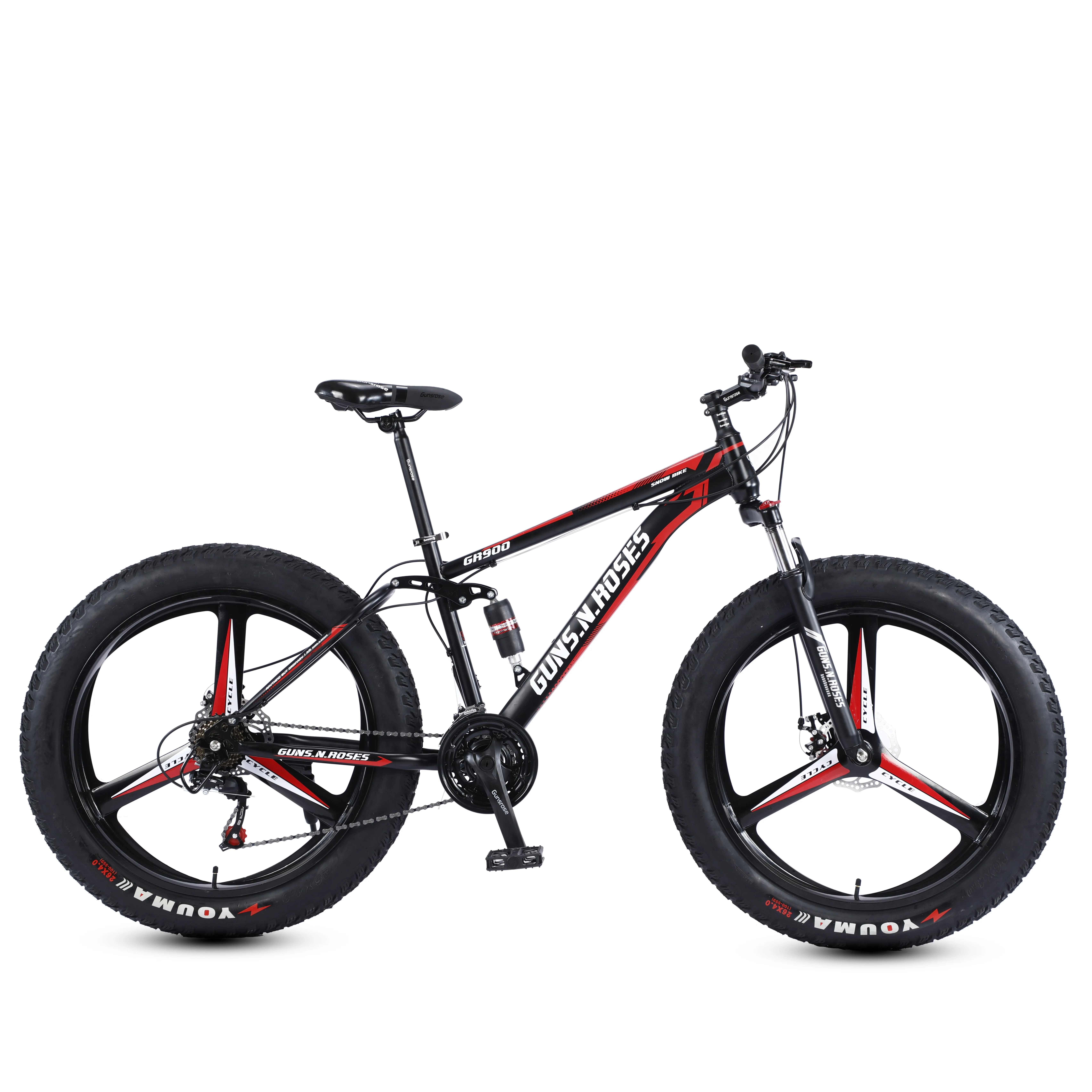 26inch 21speed mtb bicycles Full suspension fat tire bicicletas adult chopper bicycles beach cruiser bike