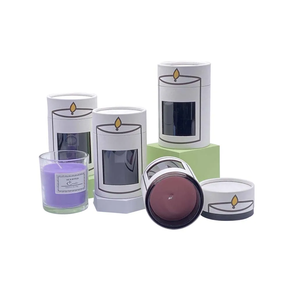 Wholesale Paper Mache Boxes Round Candle Box Cylinder Box