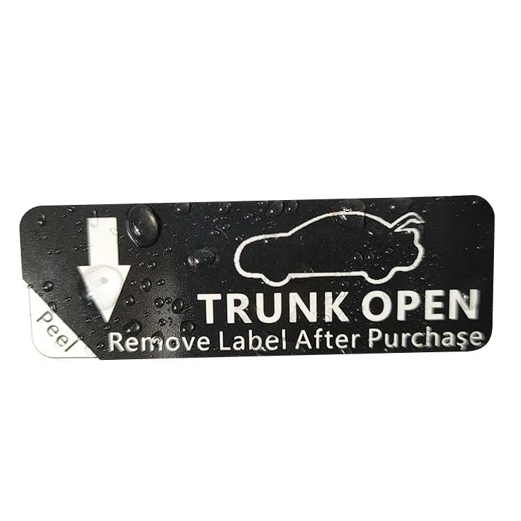 Waterproof self adhesive BOPP PVC PC PP plastic logo sticker  label removable custom logo car label stickers