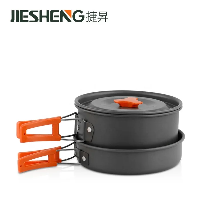 Backpacking Mess Kit Tool Lightweight Folding Hiking Accessories Cooking Pot Anodized Aluminum Camping Cookware