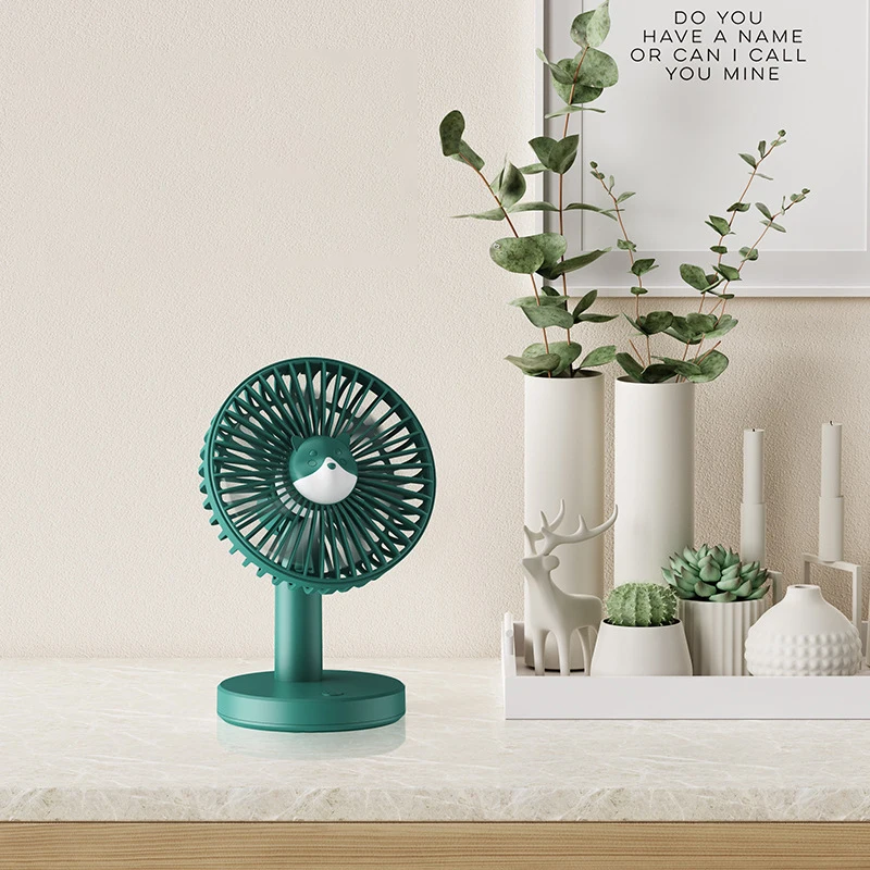 USB new student dormitory office creative activity gift mini charging shaking head mute small fan stand table desktop fan