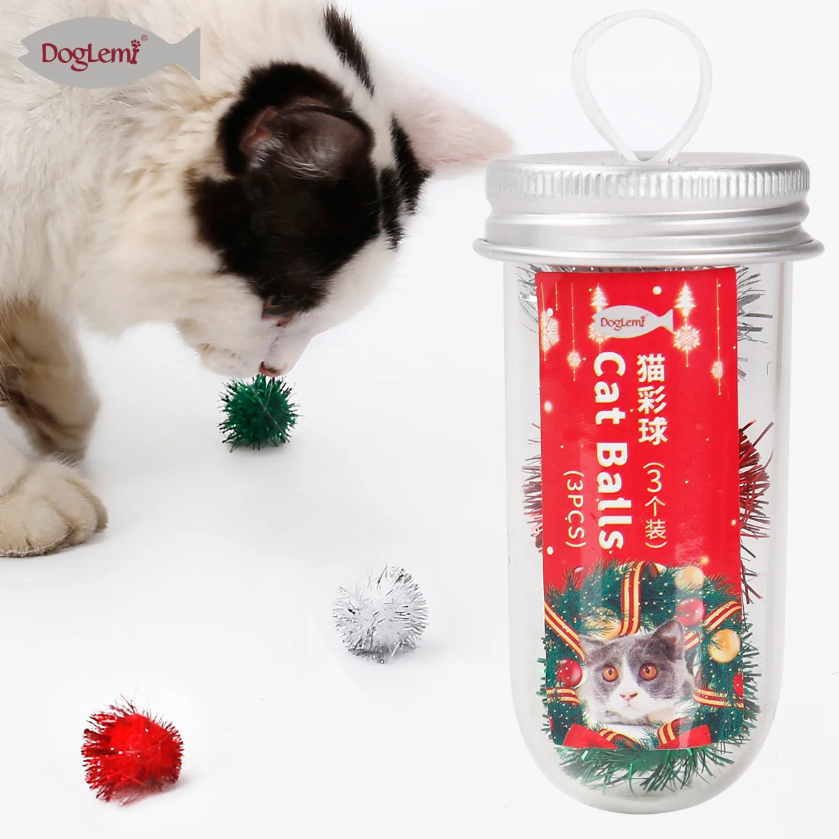 Wholesale Christmas Pet Toys Interactive play Cat Toy Ball for IQ training
